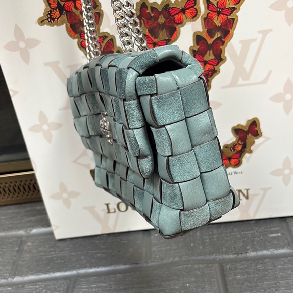 Tory Burch KIRA CHEVRON WOVEN SMALL CONVERTIBLE SHOULDER BAG - Picture 7 of 15